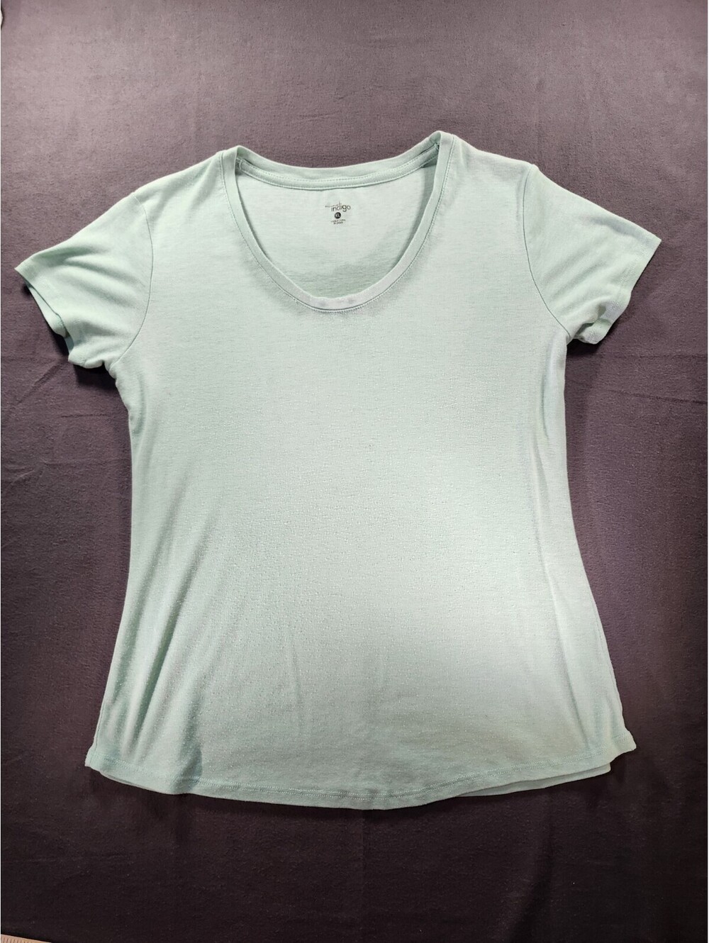 Indigo Women’s XL Regular 3-pack Solid Scoop Neck Tee Super Soft Sleepwear 075 - Picture 7 of 9